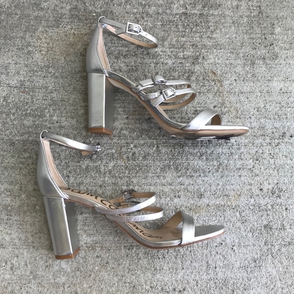 Sam Edelman Tammie Silver Ankle Strap Sandals - Picture 6 of 12
